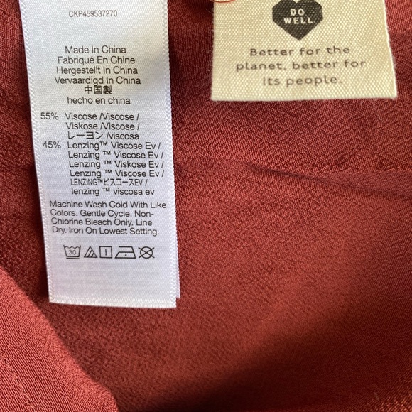 New Madewell Rust Novel Shift Rusted Burgundy Dress Medium - Picture 8 of 9